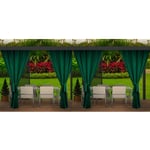 Rideaux D'extérieur 4x155x220cm Vert Rideau pour Pergola Imperméable Rideau Exterieur pour Terrasse Rideau Pare-Soleil pour Balcon