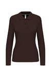 Polo Manches Longues - Femme - K244 - Marron Chocolat