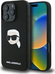 Karl Lagerfeld Karl Lagerfeld Veske Til Iphone 16 Pro Max Kompatibel Med Magsafe Klhmp16xskhpplk (Sil Kl Head Print) Svart