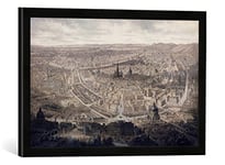 Kunst für Alle 'Image encadrée de G. veitto View of Vienna, c.1860, d'art dans Le Cadre de Haute qualité Photos Fait Main, 60 x 40 cm, Noir Mat