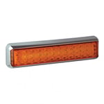 LED Blinkerslampa 200mm Amber | Chrome