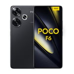 POCO F6 Snapdragon® 8 Gen 3, écran Flow AMOLED 120Hz, Chargeur Turbo 90W, Double caméra 50MP avec OIS, 8GB+256GB, Noir (Version Française + 2 Ans de Garantie)