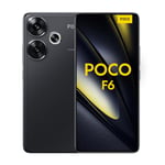 POCO F6 Snapdragon® 8s Gen 3, écran Flow AMOLED 120Hz, Chargeur Turbo 90W, Double caméra 50MP avec OIS, 8GB+256GB, Noir (Version Française + 2 Ans de Garantie)