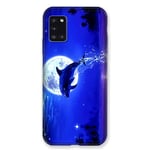 Coque pour Samsung Galaxy A31 Dauphin Lune