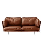 &Tradition - Cloud LN2 - Chrome - Leather cat.2 - Silk SIL0250 Cognac - Sofaer - Luca Nichetto