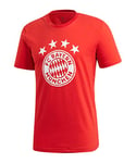 adidas FC Bayern Munchen Season 2020/21 FCB DNA Gr Tee DNA Unisex Adult, Unisex_Adult, FR3966, Rojfcb/White, XS