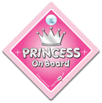 PRINCESS On Board Car Sign, Baby On Board Sign, Suction Cup Sign For Princesses