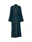 Fable & Eve Pimlico Solid Long Dressing Gown, Emerald Green