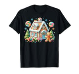 Christmas Gingerbread House Candy Cane Decorating Baking T-Shirt