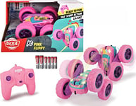 Dickie Toys 201104002 Drivez RC Candy Flippy Toy Car Rotational Flip Function with Remote Control up to 8 km/h for Boys and Girls Illuminated 6 Years + 28 cm Pink/Turquoise