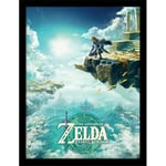 Pyramid International Poster The Legend of Zelda dans cadre (Hyrule Skies Design) Décoration murale dans un cadre 30 x 40 cm – Produit officiel