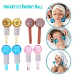1pair Crystal Ice Globes Hockey Energy Massage Face Massager Ro Gold