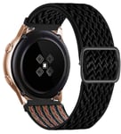 (Virallinen musta)Nylon Ranneke Samsung Galaxy Watch 4/classic/46mm/active 2/gear S3/amazfit Säädettävä Elastinen Rannekoru Huawei Gt 2/3 Pro Band - Kellon rannekkeet