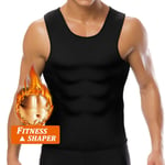 Men Sweat Vest Quick dry Breathable Tummy Control Shapewear for Gym Home Work out Black No Zip,XXXL