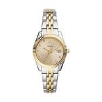 Fossil Montre pour Femmes Scarlette Mini, Mouvement à Quartz, Boîtier en Acier Inoxydable Argenté de 32 mm avec Bracelet en Acier Inoxydable, ES4949