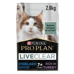 Purina Pro Plan Liveclear Senior Stérilisé - 7+ - Riche En Dinde - 2,8Kg