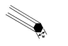 Plastruct MRX-20 Hexagon Rod.020 10 PLS90871 Plastic Building Suppli (US IMPORT)