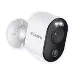 Ultra Secure - Caméra - Détection Intelligente / 100% sans-fil autonome / 4K 8MP / WiFi 2,4 & 5GHz / IP65 / Projecteur intégré / 128 Go