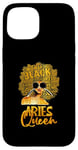 Coque pour iPhone 15 Afro Hair Art Aries Queen Février Anniversaire