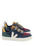 VEJA Kids' V-10 Suede Trainers, Multico/Nautico