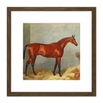 Edward Gilbert Hester Silvio 1877 8X8 Inch Square Wooden Framed Wall Art Print Picture with Mount