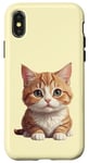 Coque pour iPhone X/XS Chaton orange mignon