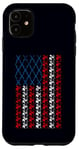 Coque pour iPhone 11 Batterie drapeau américain 4 juillet hommes femmes batteur USA