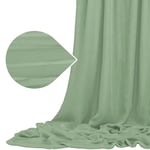 Tissu en Gaze Vert Sauge pour Mariage 9,2m x 90cm, Tissu en étamine pour Chemin de table, Tissu de Drapage d'arche, Drapé de Plafond, Ceinture de Chaise, Serviette, Rideau, Nappe, Décor de Mariage