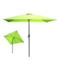 Parasol inclinable rectangulaire vert pomme 200x300 cm