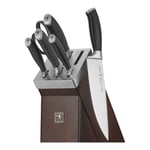 Henckels Elan 7-pcs, Knife block set, brown