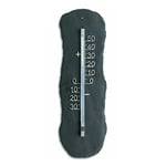 TFA Dostmann thermomètre analogique d'extérieur, en Ardoise, 12.5012, résistant aux intempéries, contrôle de la température extérieure, Argent, Noir