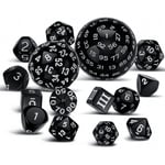 15 stycken komplett polyedrisk Dnd- set D3-d100 sfärisk Rpg- set, 100 sidor tärning Se