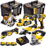 Dewalt 7 Piece 18V XR Monster Tool Kit 3 x 5.0Ah Battery Charger Case T4TKIT-440