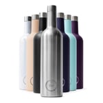 Sup Insulated Wine Bottle Stainless Steel Wine Cooler Double Wall Vacuum Mulled Wine Thermos 24 Hours Cold 12 Hours Hot 750ml 75cl Wine Flask Silver