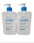 2 x Face Facts Ceramide Moisturising  Body Lotion With  Hyaluronic Acid+oath