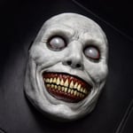 Leende demon terror mask white