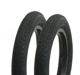 2 Bicycle Tyres Bike Tires - Black Pram Pushchair - 10 x 2 - High Quality