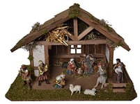 Alfred Kolbe Krippen 1417 Crèche de Noël en Bois pour Figurines de 11-13 cm Dimensions 59 x 30 x 30 cm