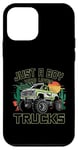 Coque pour iPhone 12 mini Monster Trucks pour garçons pour hommes et garçons