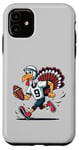 Coque pour iPhone 11 Action de grâces Turquie Jouant au Football Touchdown Hommes Garçons