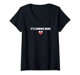 Womens It's Coming Home England Football V-Neck T-Shirt