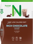 Nutrilett 10x35g VLCD Rich Chocolate Shake painonhallintaan tarkoitettu ruokavalionkorvike
