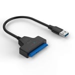 Adaptateur SATA vers USB 3.0 pour disques durs SSD 2,5"" Convertisseur externe USB vers SATA III pour transfert de données (câble SATA)