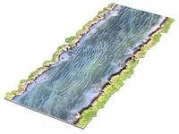 Battle Systems – Modular Fantasy Scenery – Perfect for Roleplaying and Wargames - Multi Level Tabletop Terrain for 28mm Miniatures – Colour Printed Model Diorama – DnD Warhammer (Roads and Rivers)