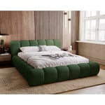 Lit adulte 180x200 cloud, Mousse épaisse, Stylé, Design Lit double - Lit avec sommier - Vert (Jupiter 61)