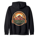 Constantinople Byzantium In Greek Constantinoupoli Byzantine Zip Hoodie