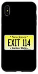 Coque pour iPhone XS Max Sortie 114 de plaque d'immatriculation New Jersey NJ GSP Parkway