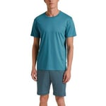 Calida Relax Streamline 2 Short Pyjamas Blå/Blå bomull Medium Herr