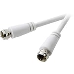 SpeaKa Professional SAT Connection Cable [1x F-Connector to 1x F-Connector] 1.50 m 75 dB White