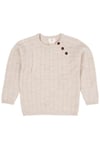 Copenhagen Colors Merino Ull Knitted Genser Pale Cream Melange